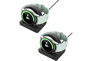 MoKo 2 Pack Charger Stand Compatible with Samsung Galaxy 8 7 6 5 40mm 44mm/8 Classic 46mm/Ultra 47mm/6 Classic 43mm 47mm/5 Pro, Silicone Charging Stand Dock Station Holder with Non-Slip Base, Black