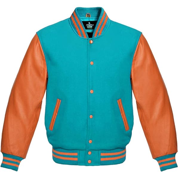 Men's Varsity Baseball Letterman Bomber Jacket Premium Wool