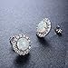 Bamos Jewelry Womens White Diamonds Fire Opal Best Friend Engagement Wedding CZ Gold Studs Earrings for Her