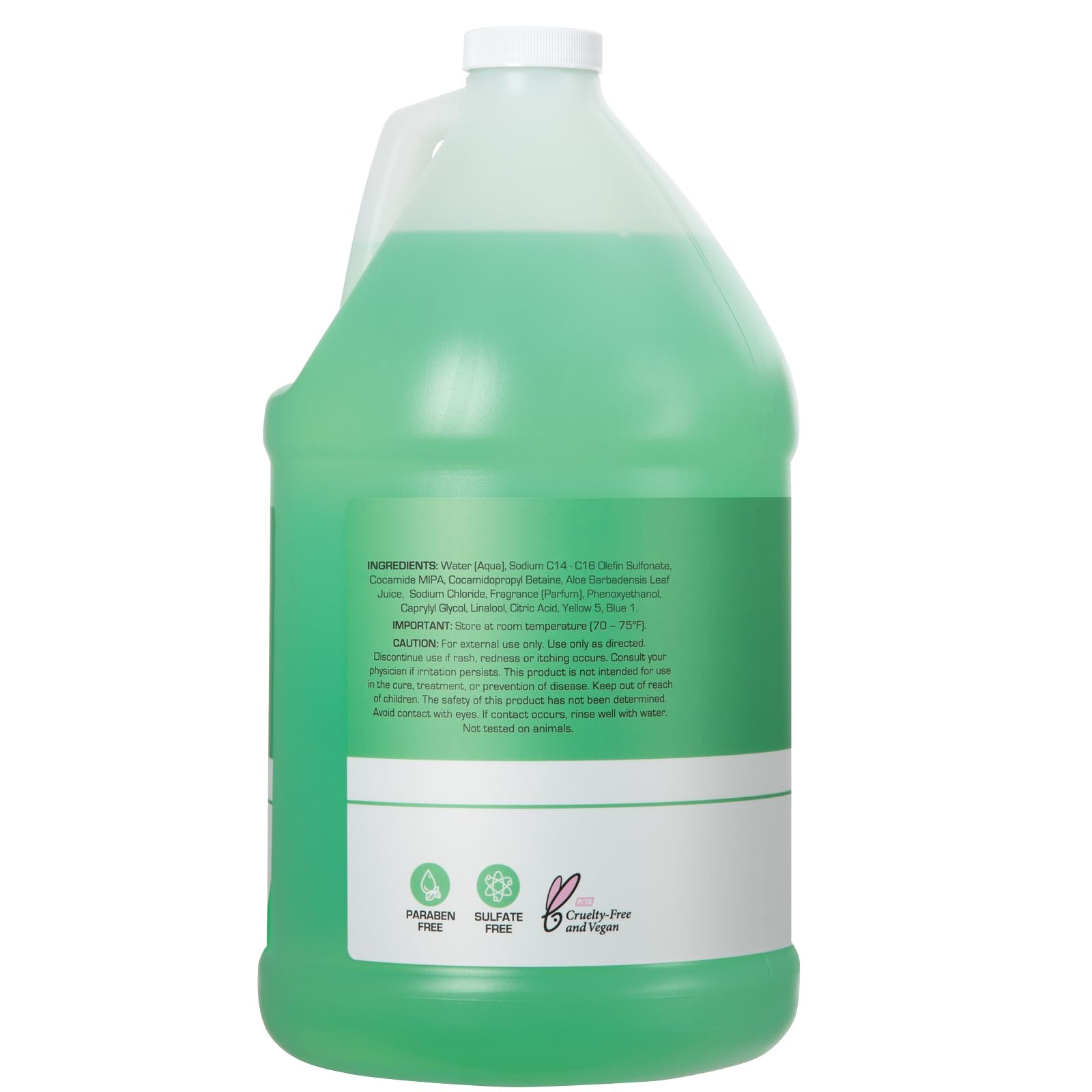 Ginger Lily Farms Club & Fitness Moisturizing Shampoo for All Hair Types, 100% Vegan & Cruelty-Free, Aloe Vera Scent, 1 Gallon (128 fl oz) Refill