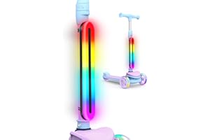 BELEEV LED Bike Scooter Frame Light for Night Riding, 11 Flashing Effects, Battery Powered, Fits Bicycles Electric Kick Scoot