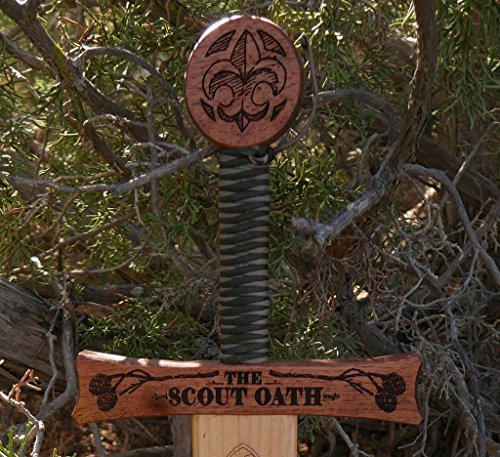 Boy Scout Oath - Wooden Sword Wall Art - Hand Crafted - Made in the USA
