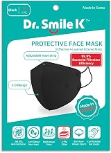 Aurora Dr. Smile K Protective Face Mask Large Black Pack of 20 Disposable view 3