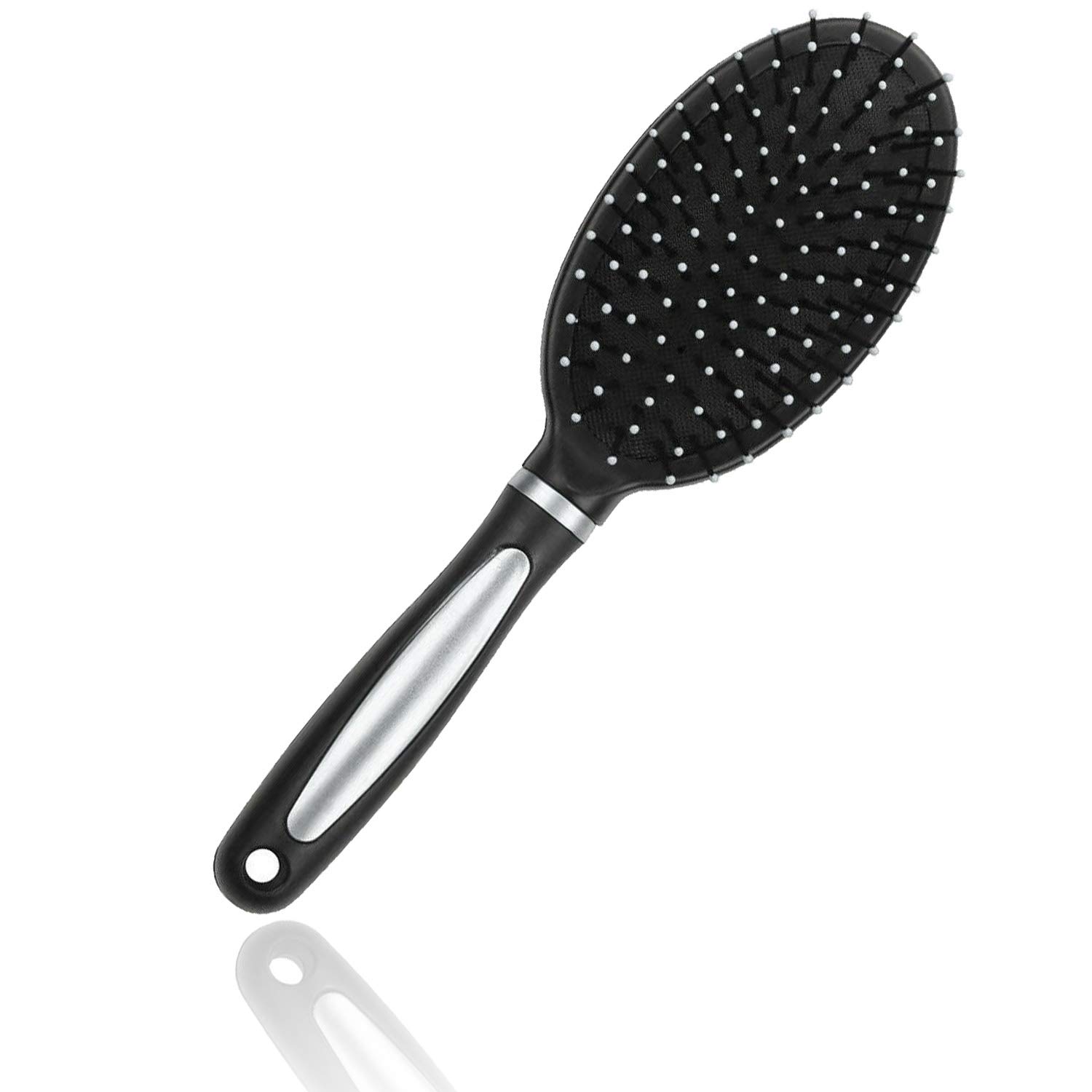 AKH® Large Oval Hairbrush | Nylon Bristle Smoothing Hair Brush | Cushioned Bristles for Use with Wet or Dry Hair