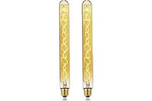 TIANFAN 2-Pack Vintage Led Bulb Long Test Tube T10 300mm Led Filament 4W Dimmable Edison Style Decorative Light Bulb 110-130V