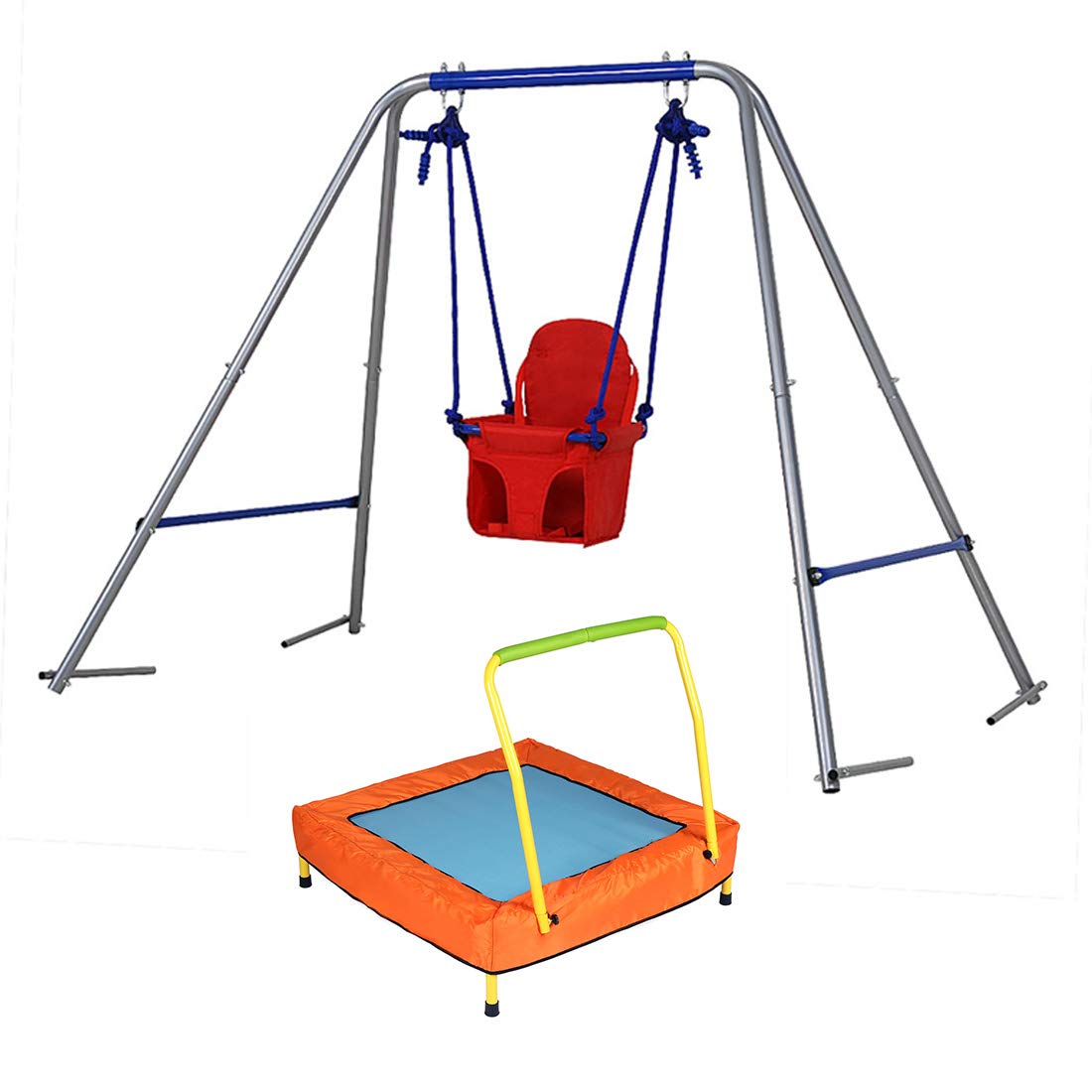 Flyeaglestore Folding Toddler Swing Garden Swing with safery seat