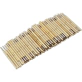 Pogo Pins, 100pcs Spring Test Probe Round Pogo Pin 3A Conical Head 1.02mm Thimble PCB Testing Pin Spring Probe