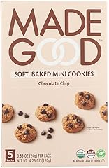 MadeGood Chocolate Chip Soft Baked Cookies, Organic Snacks, 0.85oz Each