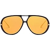 LASPOR Trendy Oversized Aviator Sunglasses for Women Men Large Vintage Shades