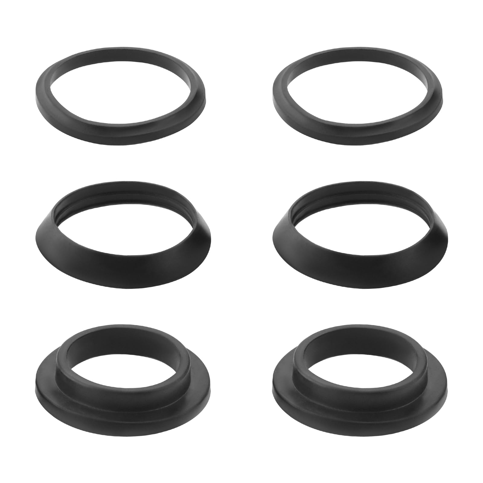 ECSiNG 2 Set Seal Set for 1 ¼ Inch Siphon Rubber Seal Flat Wedge Seal Replacement for 1 1/4 Inch Drain Pipe Sink Odour Trap Siphon Tube Siphon Bottle Siphon Black
