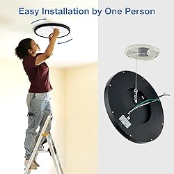 CycevSun 12 Inch Black Flush Mount Ceiling