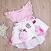 Newborn Infant Baby Girls Dress Floral Flutter Lace Sleeve Dresses Ruffle Romper Skirts Summer Clothes