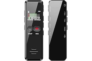 Liebssen Digital Voice Recorder with Playback, Enhanced Audio Dictaphone with One Touch, 8G 1536Kbps HD Recording Noise Reduc