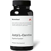 Momentous Acetyl L-Carnitine, Brain Function & Cognitive Support Supplement, Boosts Mental Clarity & Energy Production, NSF Certified for Sport, 500 mg, 60 Servings