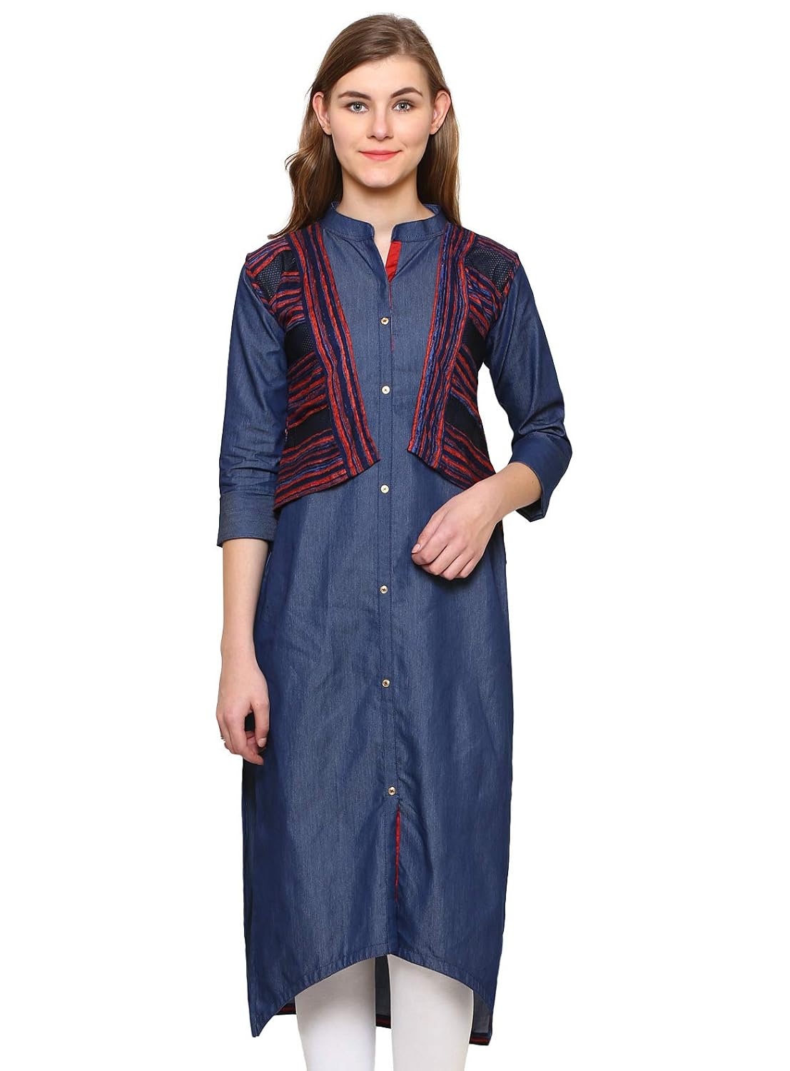 denim kurti with jacket