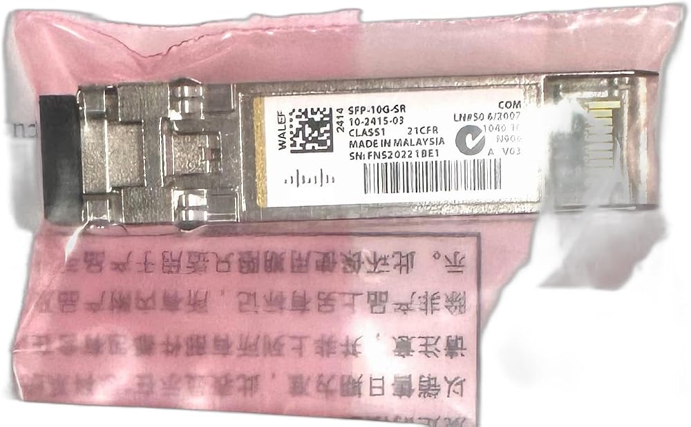 Cisco SFP-10G-SR 10GBASE-SR SFP Module Hot Swappable Ethernet Transceiver