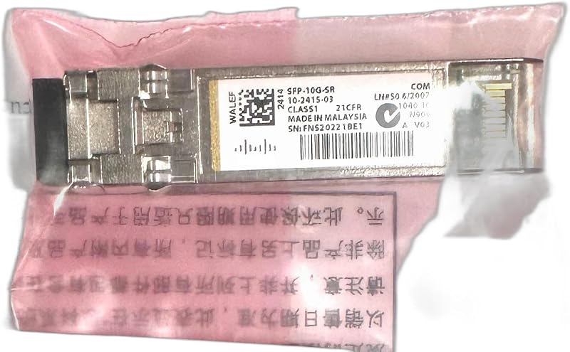 Cisco SFP-10G-SR 10GBASE-SR SFP Module Hot Swappable Ethernet Transceiver