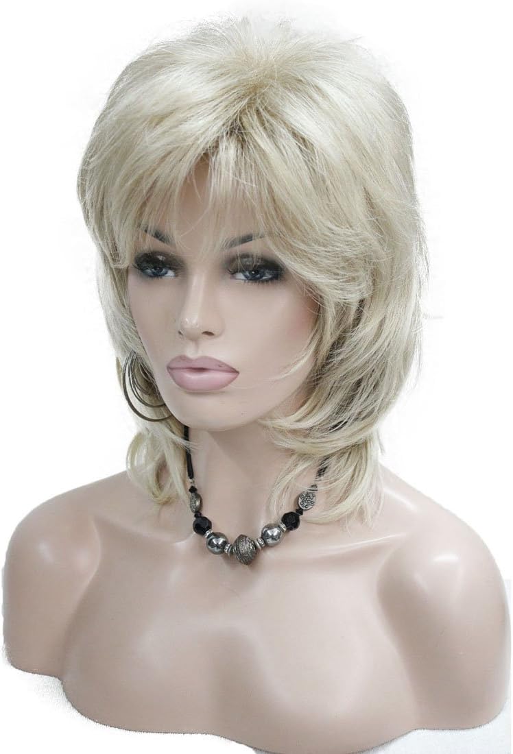 Lydell Short Shaggy Layered Classic Cap Full Synthetic Women's Wigs (15BT613 Blonde Mix), #15BT613 - Image 3