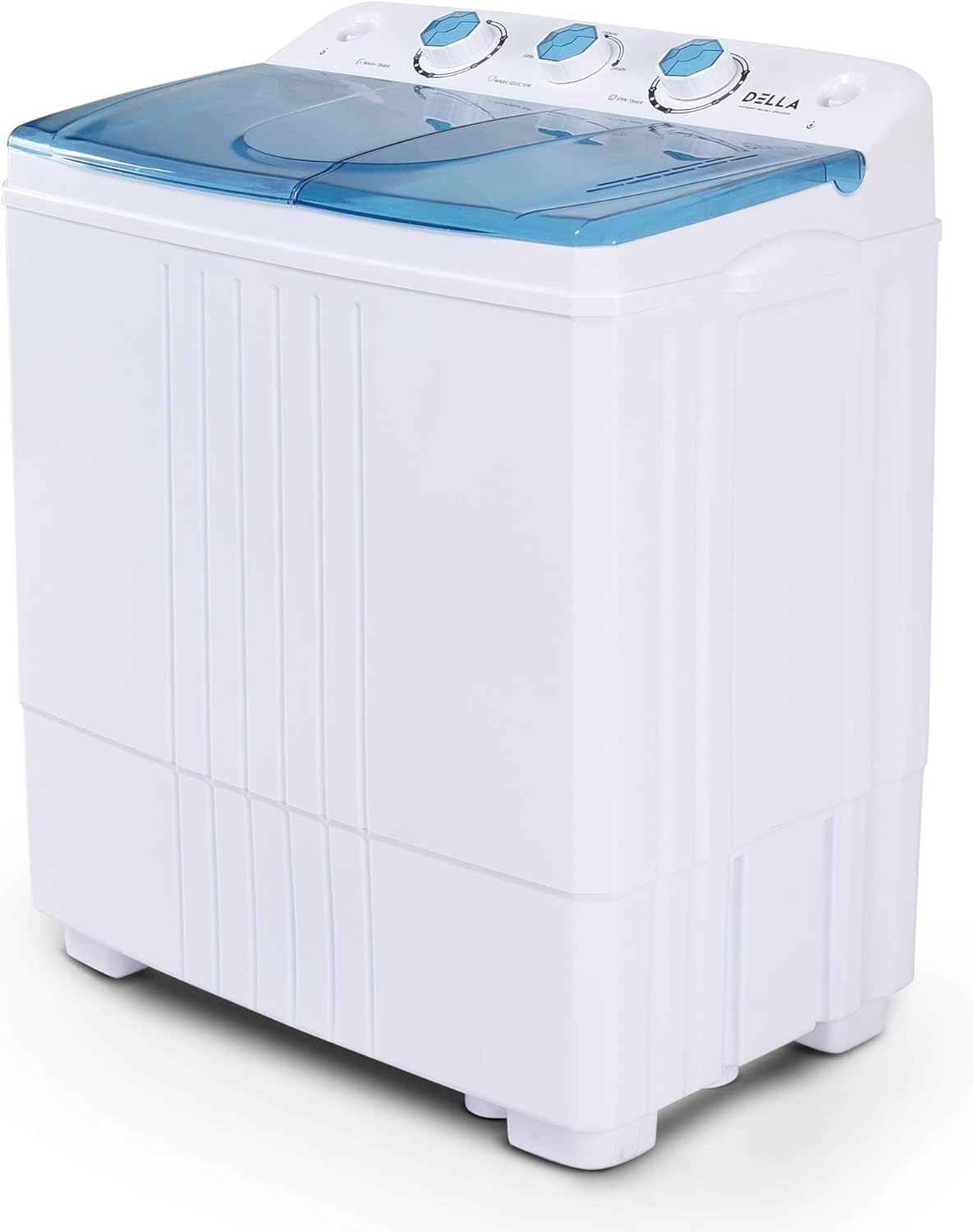 della lavadora pequena y compacta para lavadora con centrifugado y secador capacidad de 11 0 lbs color blanco y azul azul