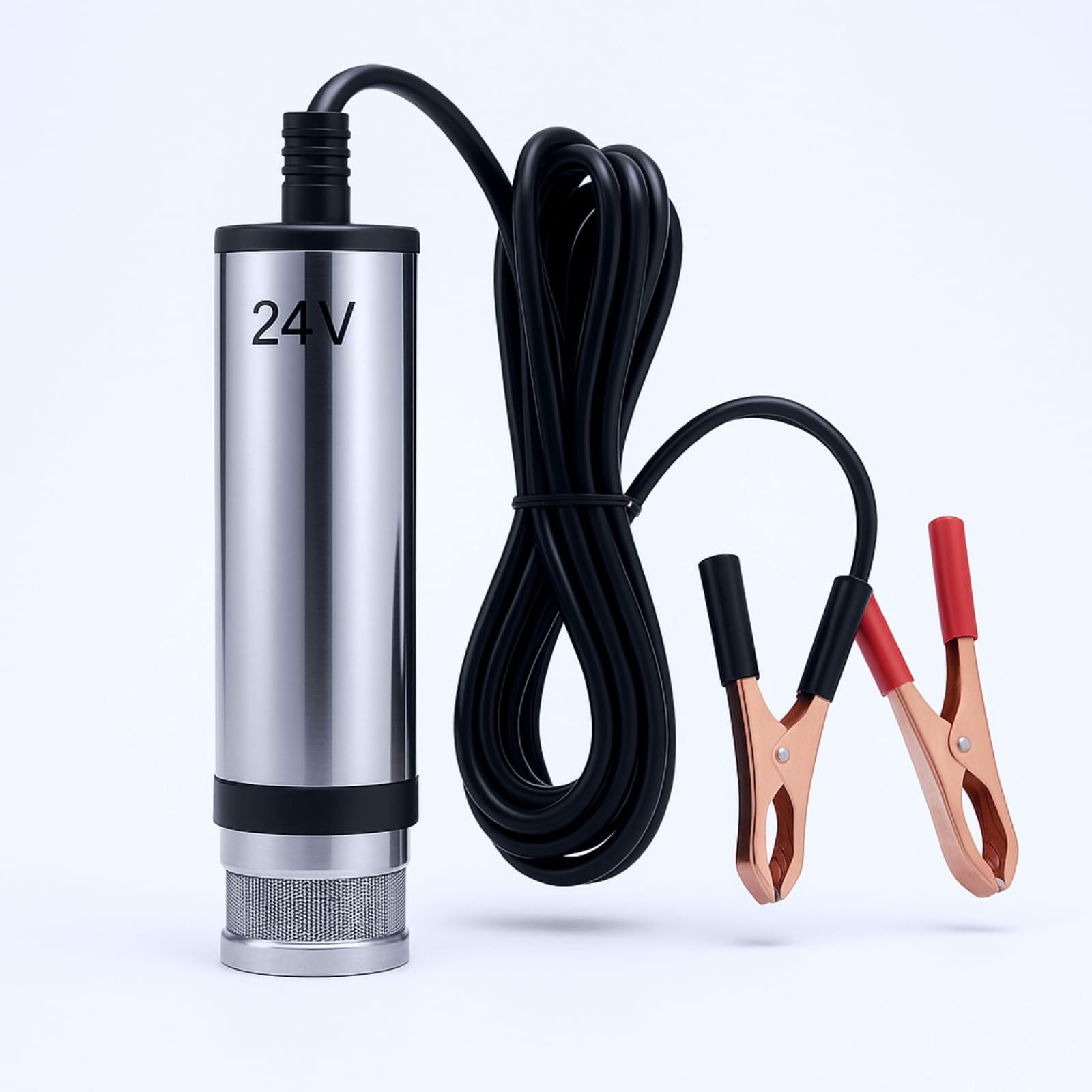 TICFOX DC 24V Stainless Steel Submersible Pump, Diesel Transfer Pump Pump Master for Water Diesel Oil Kerosene Refueling Tool