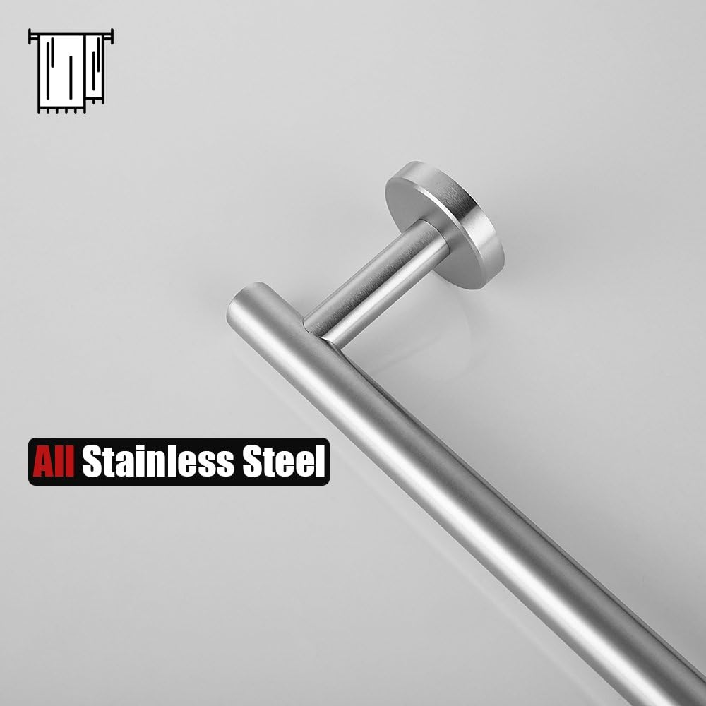 JQK Bath Towel Bar, 30 Inch Stainless Steel Single Towel Rack for Bathroom, Towel Holder (Brushed Finished) Wall Mount, 32.91 in Total Length: Home & Kitchen