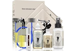 DEVISEV Complete Trumpet Care Kit - Includes Sliver Polishing,Valve Oil,2 Cleaning Cloths,Slide Grease,and Cleaning Brush