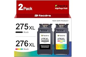 275XL 276XL Ink Cartridges Compatible for Canon 275 XL 276 XL Ink Cartridges PG-275XL CL-276XL for PIXMA TS3720 TS3522 TS3520
