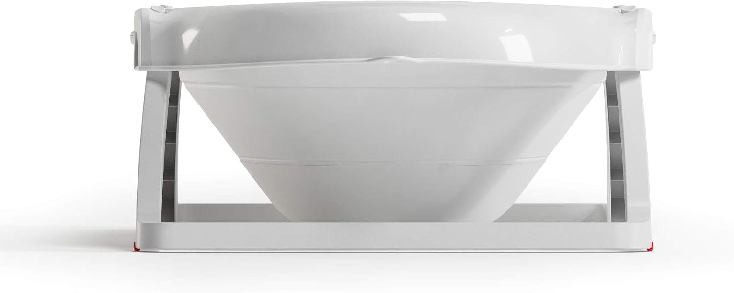 OKBABY Onda Slim Folding Baby Bath with support post, White - Image 4