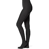 EMEM Apparel Women's Flat Knit Cotton Sweater Winter Opaque Footed Tights