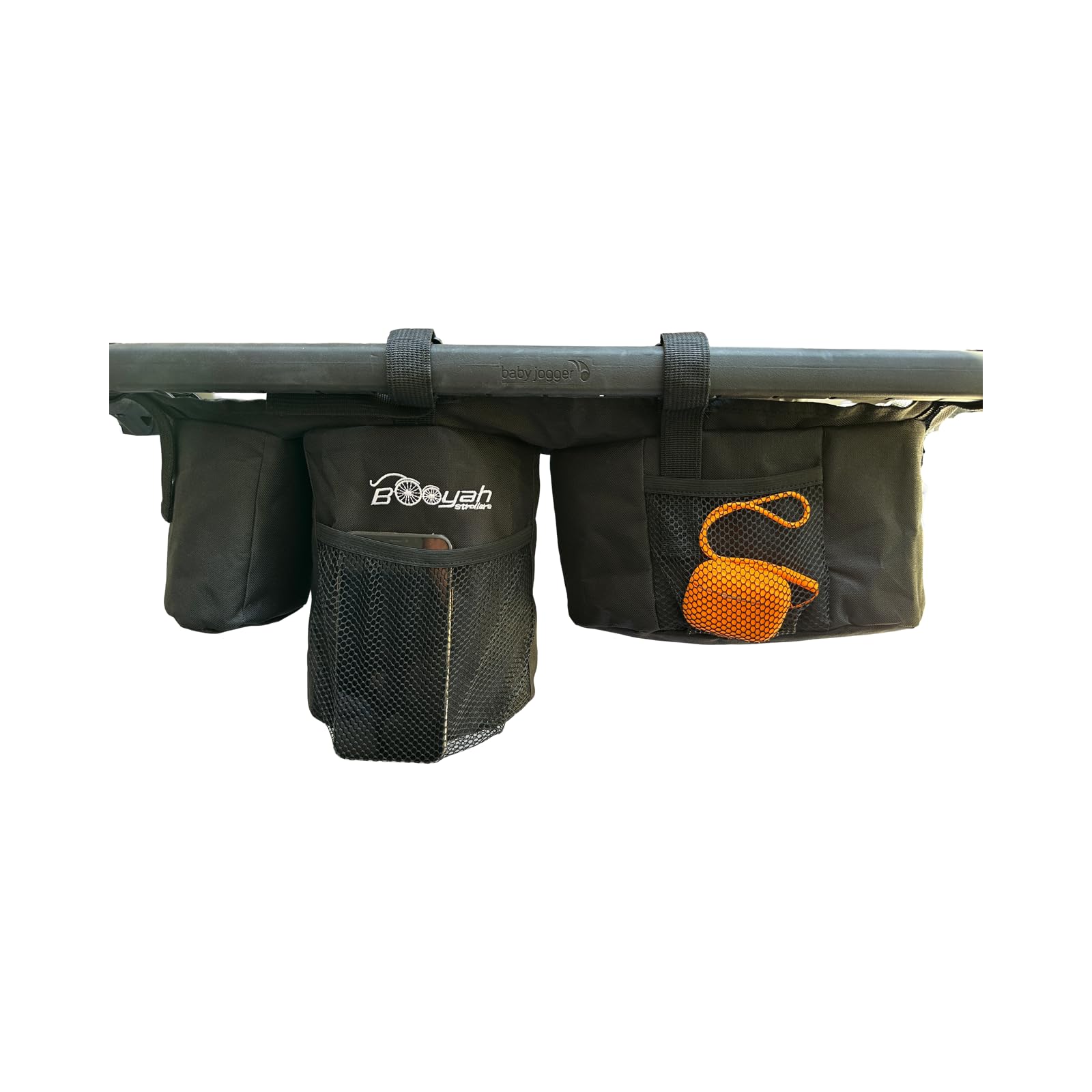 Split (bar in Middle of Handlebar) Double Stroller Organizer for Bob Duallie and Baby Jogger City Mini GT