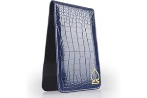 CRAFTSMAN GOLF Crocodile Pattern Golf Scorecard Holder and Yardage Book Cover Case Protector (Blue)