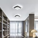 DELIPOP Modern LED Ceiling Light 21W 2350LM Square Black White 6000K 24cm view 6
