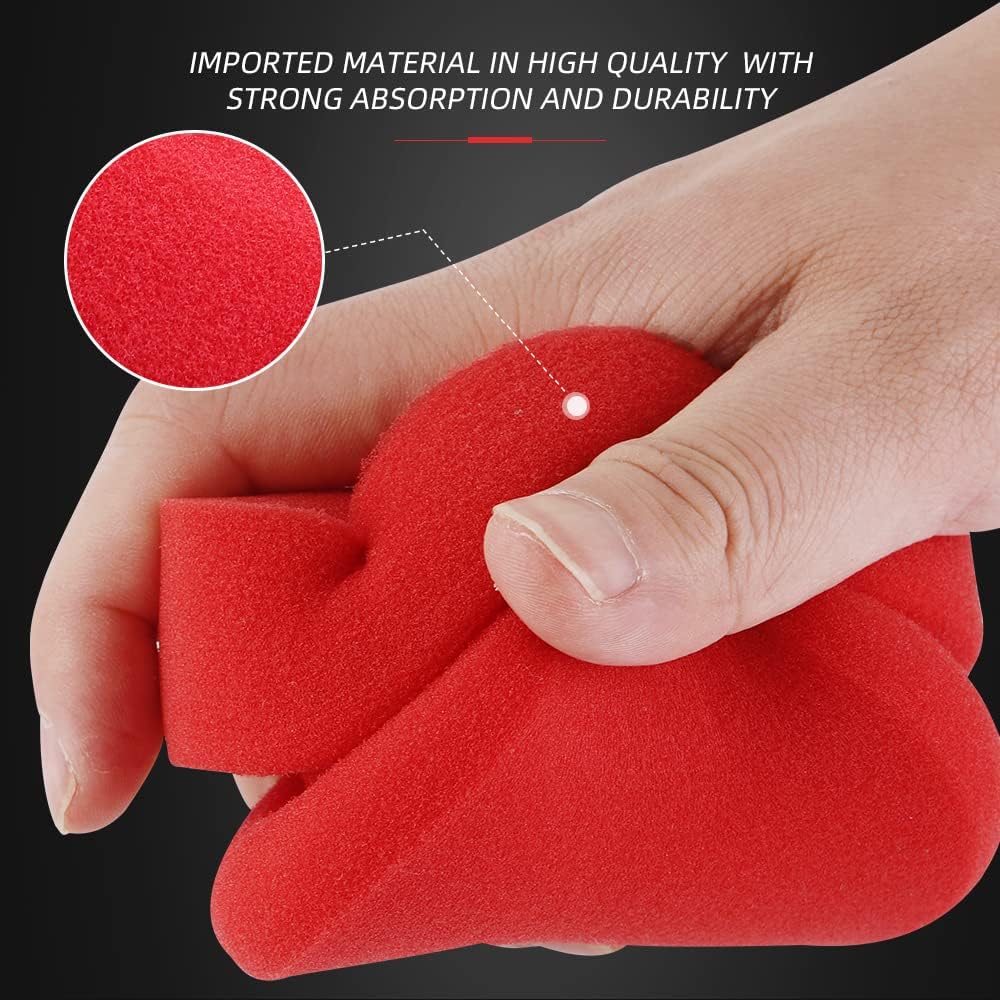 Auto Profi Handpolierschwamm, SPTA 6Pcs Auto Schaum Applicator Pads, 6Pcs runde Form Seite drücken Hand Polierschwamm Pads Kit zum Wachsen Polieren Farbe Keramik Glas Reinigung 4