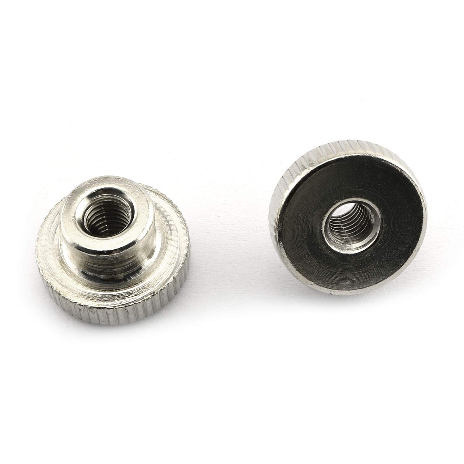 Nickel Plating RLECS 10pcs M5 Knurled Thumb Nuts with Collar 3D