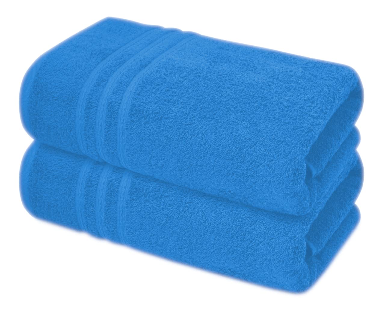 A & B TRADERS Extra Large Jumbo Bath Sheets - Beach Towels 100% Cotton | Huge Size 85 x 200 cm | Pack of 2 (Cobalt)