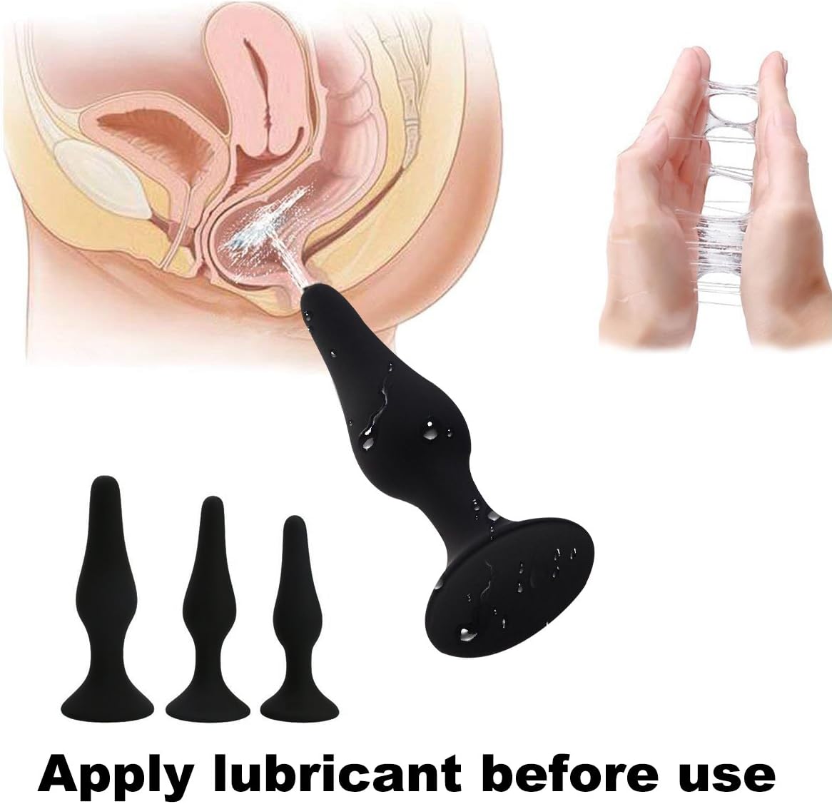 Pro~stαte Amal Plug 4 Pcs Plugs Perfect for Relief Stress Mute Vibaration Remote Control Massaging Device Toy Male Women Men