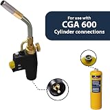 Pipestation Map Plus Gas Canister CGA 600 for Blow Torch Soldering view 3