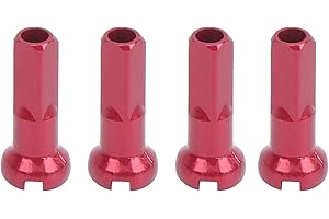 100 Pcs Spoke Nipples Aluminum Alloy Bike Wheel Spoke Nipples Bike End Tips Nipples Spoke Cover 14x6mm(red)