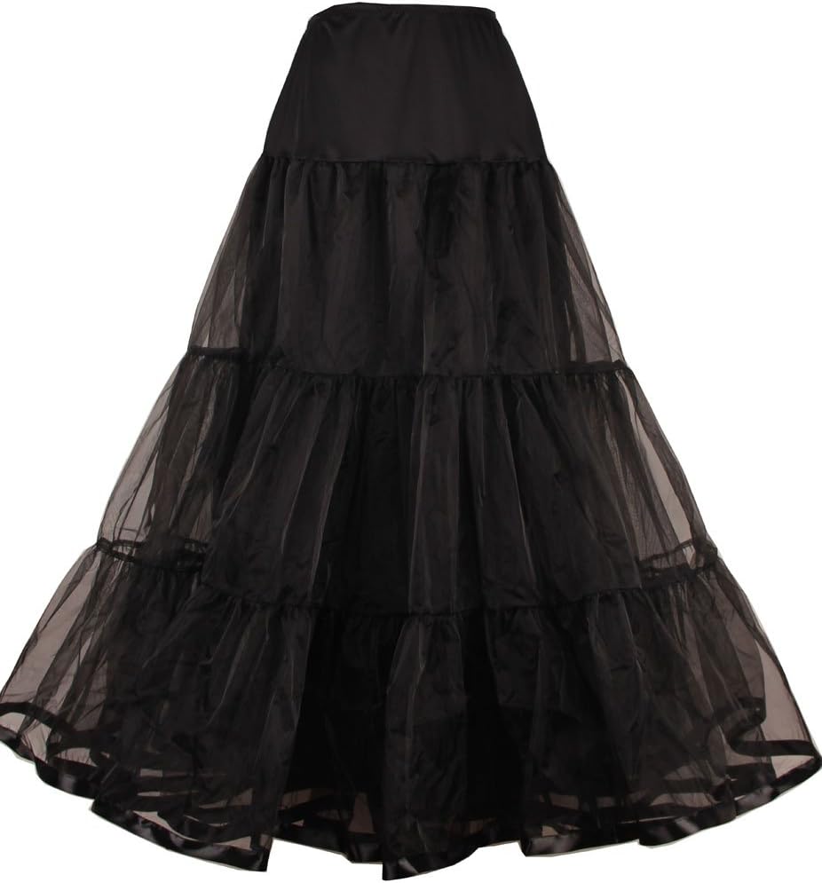 promdressesol Women's Ankle Length Petticoat Crinoline Underskirt for Long Dress