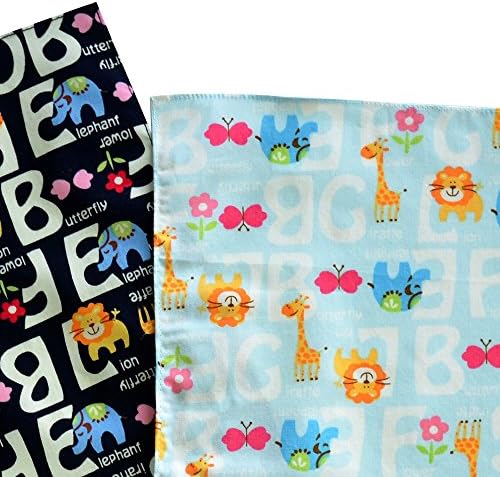 Set of 6, Blue Safari Cloth Napkins, Zoo Animals Lunch Napkins, Jungle Themed Party Favors for Boys Birthdays, Baby Shower
