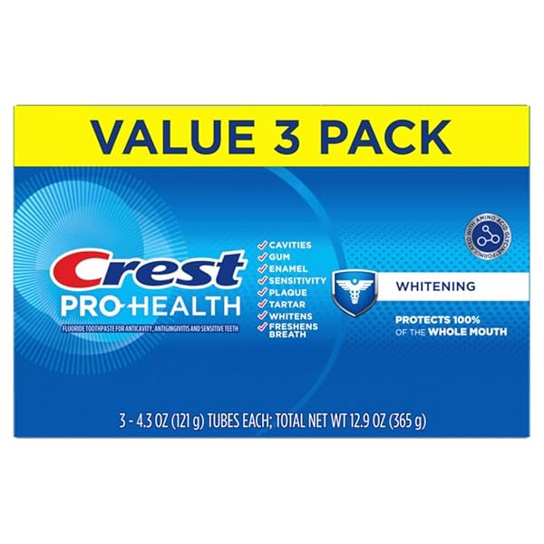CREST BASE PRO-HEALTH WHITENING TOOTHPASTE (4.3OZ) TRIPLE PACK, TEETH WHITENING