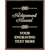 Corporate Appreciation Plaques - 5 x 7 Gold Etched Recognition Trophy Plaque Awards Prime