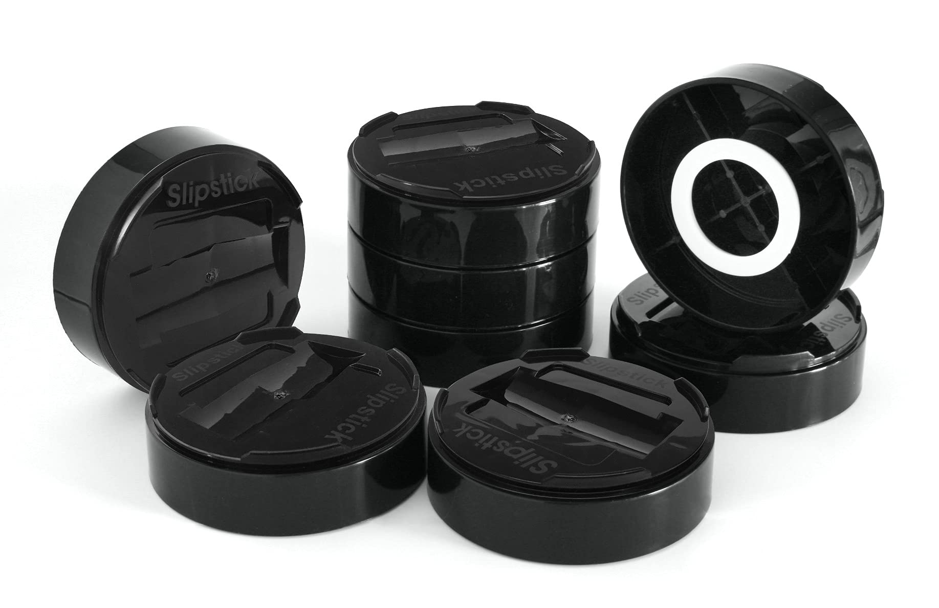 Slipstick CB657 Stack Adjustable Bed Furniture Risers (Set of 8) Lifts Height 2.5 CM, 5 CM, or 7.5 CM-Heavy Duty, Black — image 1