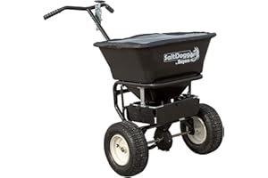 SNOWDOGG SaltDogg WB155BG Professional 100 lb Capacity Walk Behind Broadcast Salt Spreader, Steel Frame