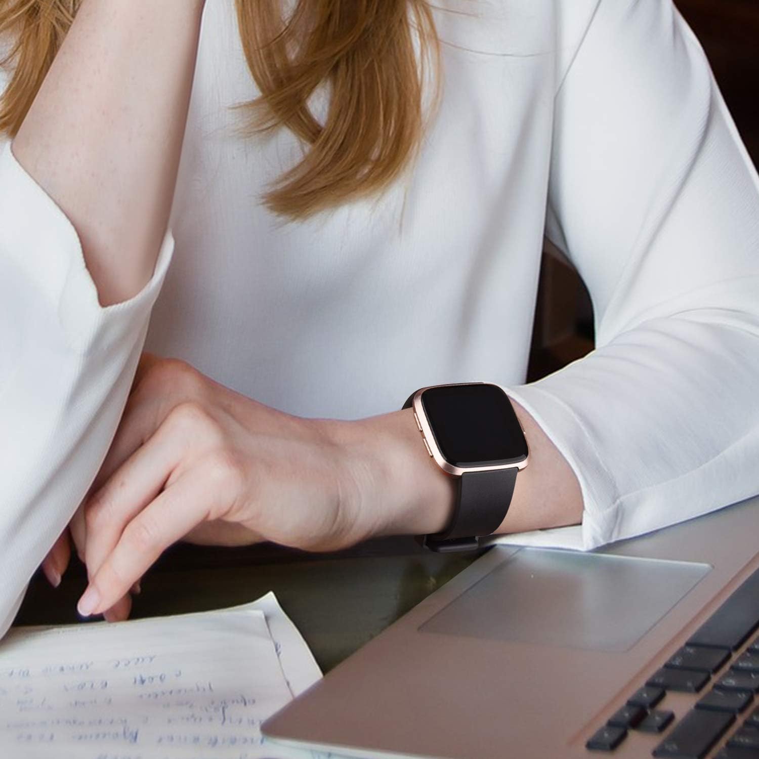 6 Pack Sport Bands Compatible with Fitbit Versa 2 / Fitbit Versa/Versa Lite/Versa SE, Classic Soft Silicone Replacement Wristbands for Fitbit Versa Smart Watch Women Men (6 Pack A, Small)