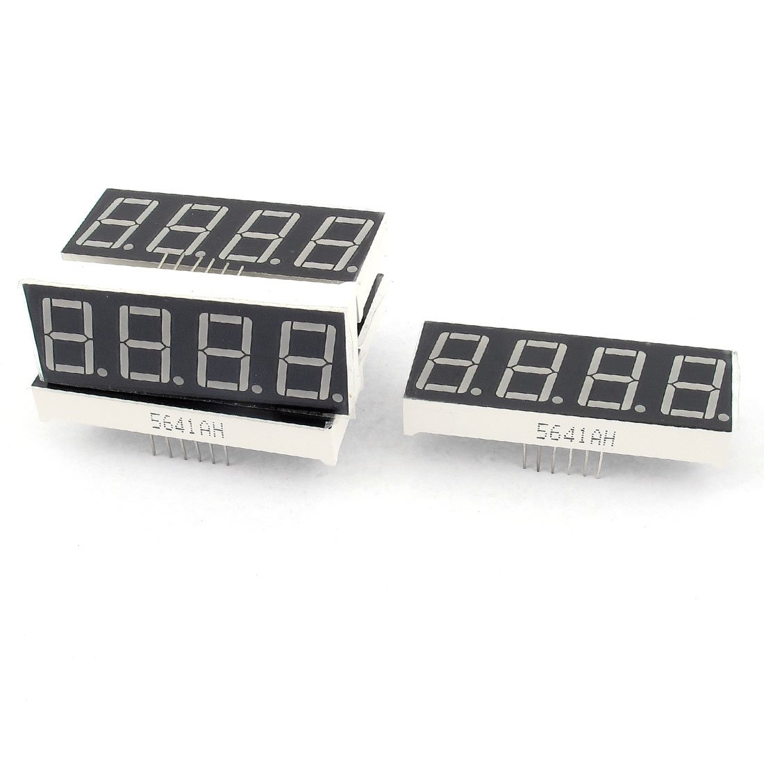 sourcingmap 5Pcs Red 7-Segment 4-Bit 0.56" LED Digital Display Common Cathode Tube