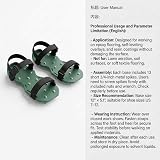 QWORK Gunite Spiked Shoes with 1 Inch Short Spikes for Epoxy Green 1 Pair view 2