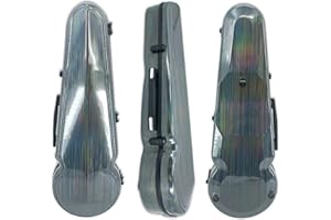 Vetimobato Viola Case 16 Inch, Adjustable Interior Fits for 15-16.5 Inch Violas, Carbon Fiber Hard Shell Ultra-Light & Shockproof with 2 Bow Holders, Hygrometer Travel Triangle Case (Multi-Colored)