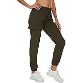 Arunlluta Hiking Pants Women Lightweight Cargo Pants Quick Dry Joggers for Women with Pockets Water-Resistant Travel Pants