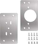Flintronic 2PCS Stainless Steel Hinge Repair Brackets with 12 Screws view 9